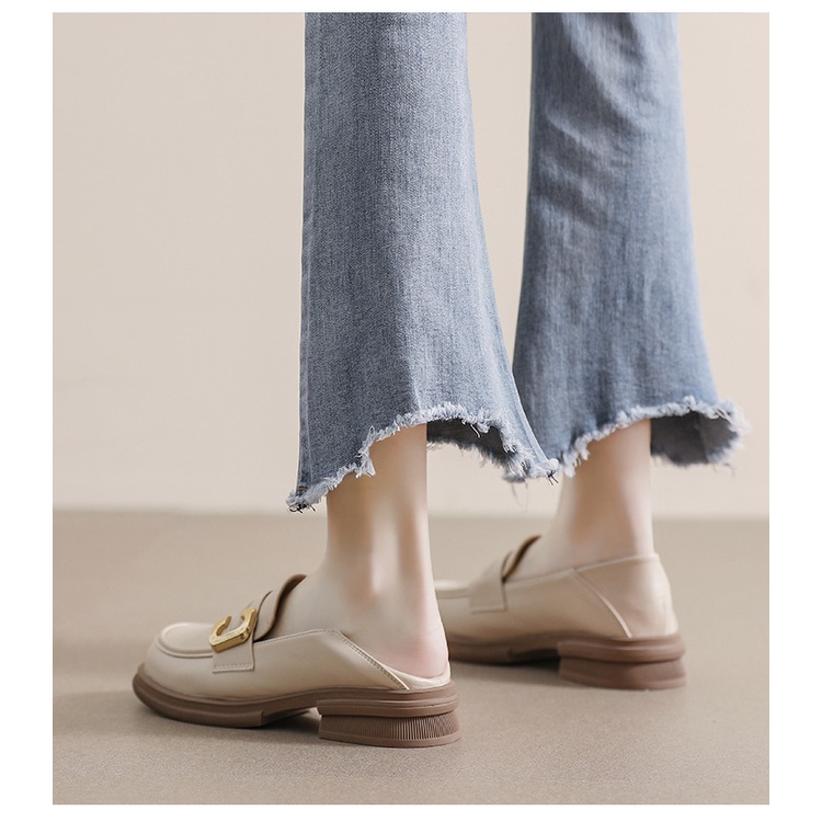 Giày Lười Da Đế Dày Mềm Mại Phong Cách Anh Quốc Cổ Điển Thời Trang Thu Đông 2023 Cho Nữ AA4217