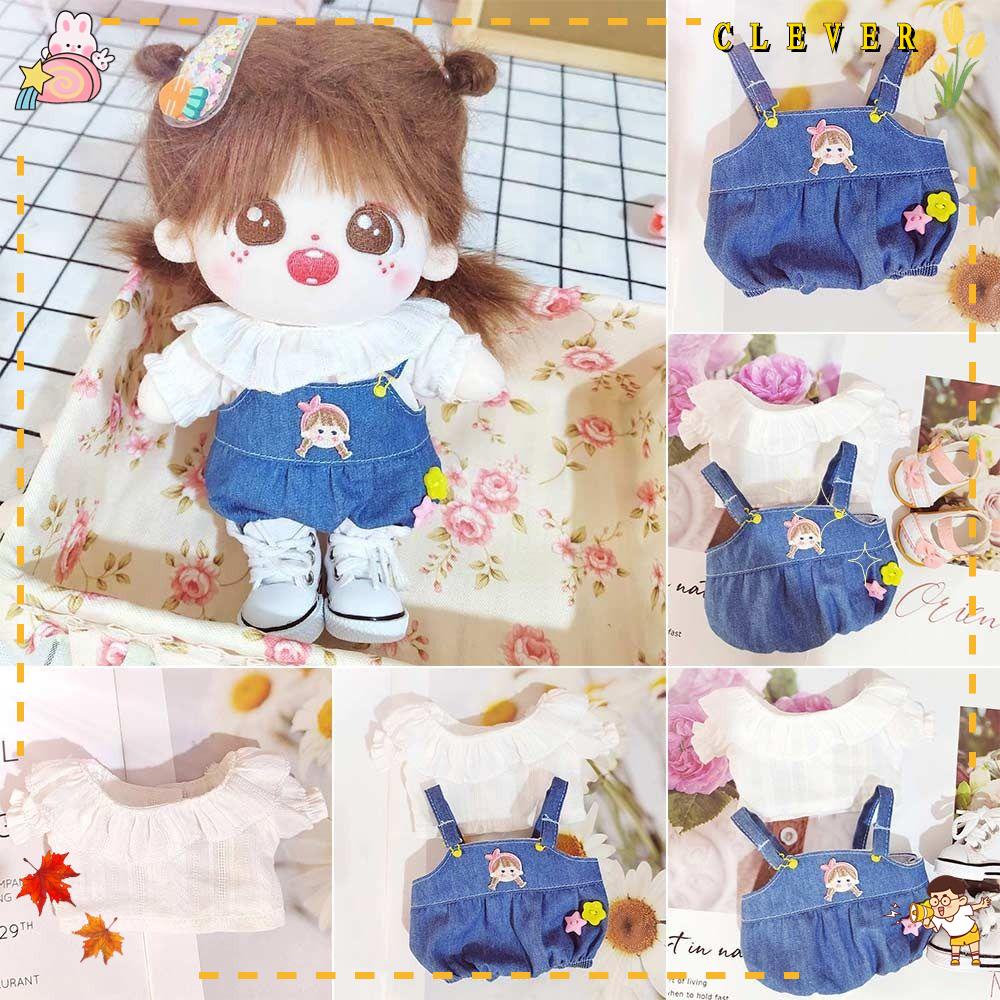 1 Bộ Áo Thun Và Quần Yếm Dài 20cm Dành Cho Búp Bê