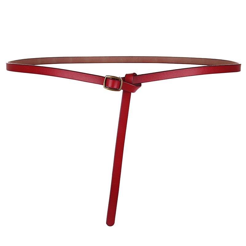 Thắt Lưng Da Bò Mỏng Phong Cách retro Đơn Giản Thời Trang Cho Nữ