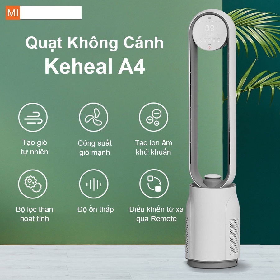 Quạt Không Cánh chức năng lọc không khí Tạo Ion Xiaomi KEHEAL A4/Xiaomi KEHEAL A4 Pro Model 2024