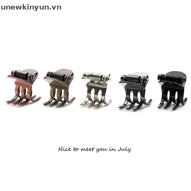 Set 2 Kẹp Tóc Càng Cua mini Bằng Đồng Màu Xám Cho Nữ