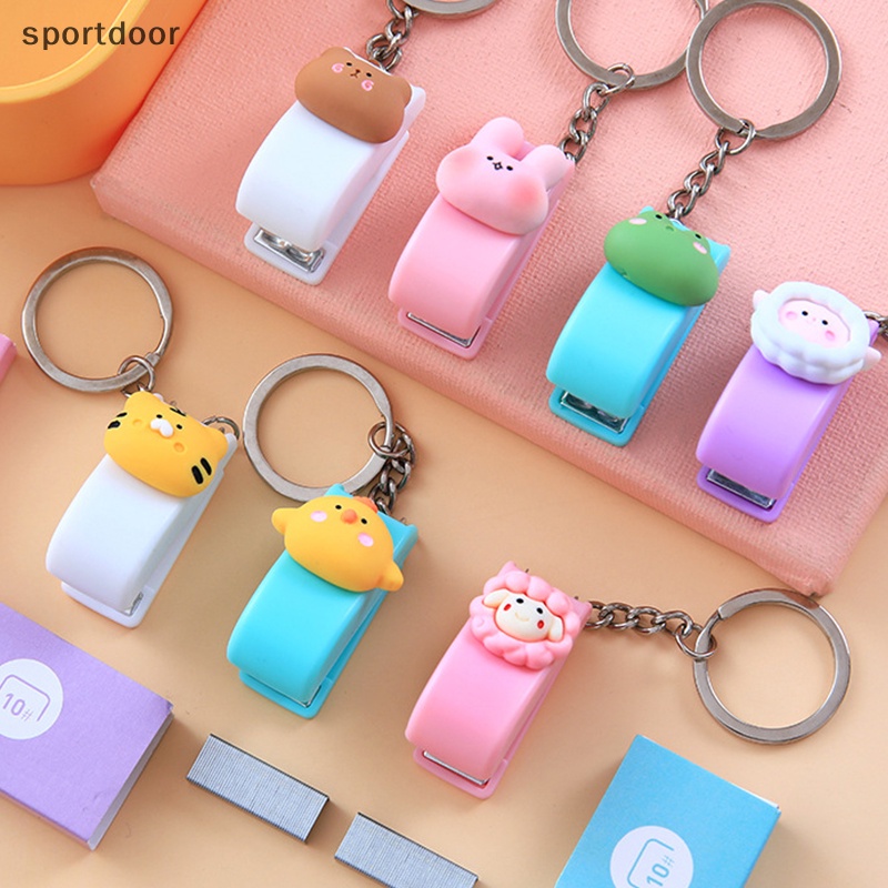 [sportoutdoor] Móc Khóa Bấm Ghim Mini Hình Động Vật Hoạt Hình Dễ Thương Di Động Cho Học Sinh / Văn Phòng / Trường Học [out]