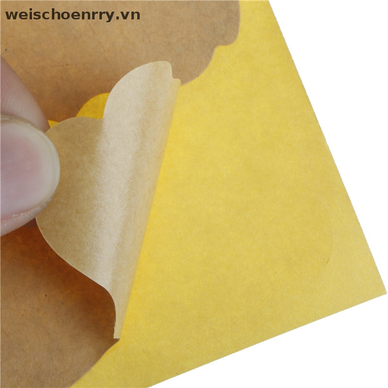 Set 120 Nhãn Dán Giấy Kraft Trơn Cổ Điển Trang Trí Quà Tặng DIY