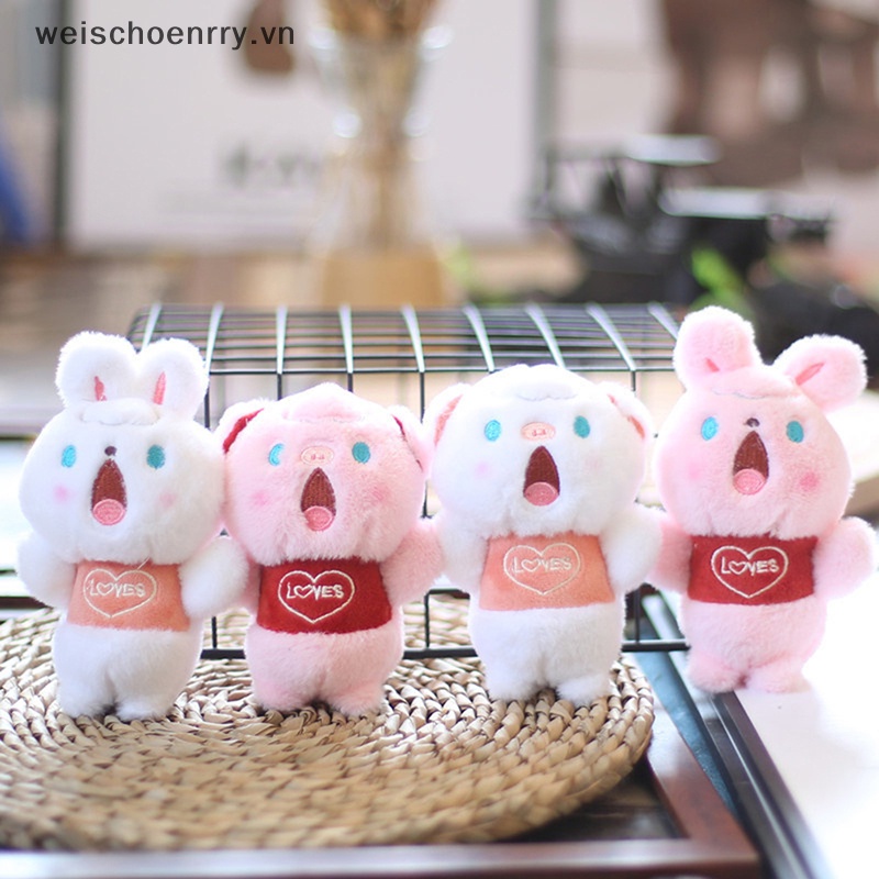 Móc Chìa Khóa Hình Thỏ Nhồi Bông Dễ Thương Dùng Làm Quà Tặng