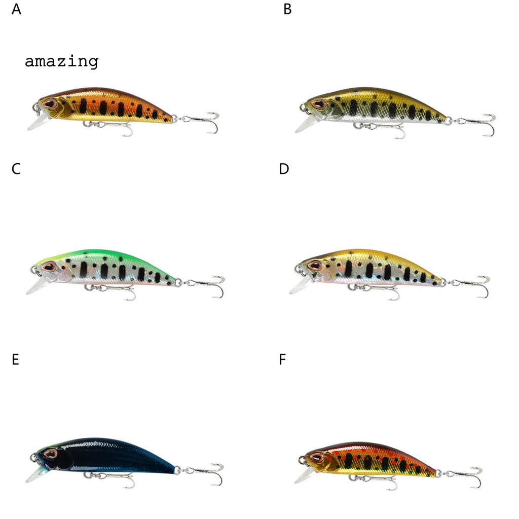 Mồi Giả Nhử Cá 3D Bằng Nhựa 5.5cm / 5g Gắn Kèm Móc Câu Tiện Dụng