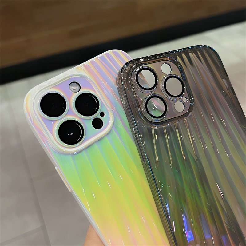 Sang Trọng Ốp Điện Thoại Mềm Chống Sốc Màu gradient Cho iPhone 14 13 12 Pro max plus 11