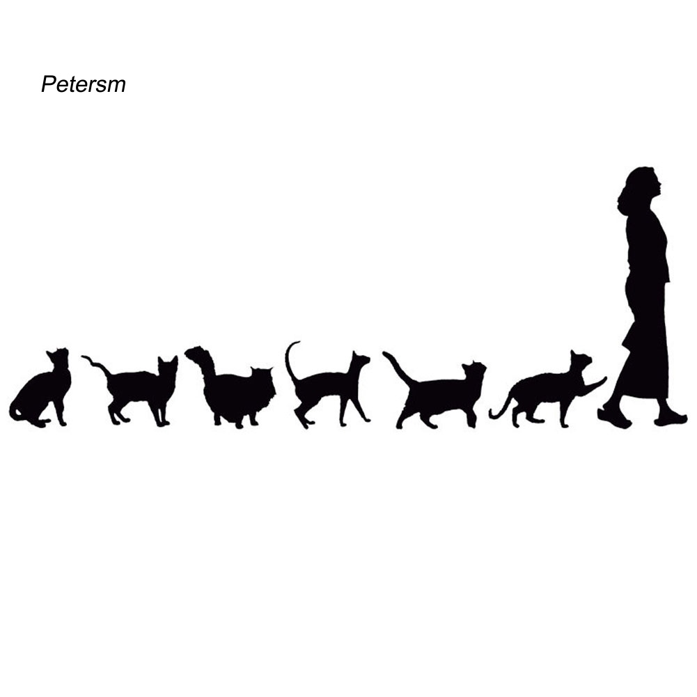 Đề Can Dán Trang Trí Cửa Sổ Xe Hơi Hình Mèo Bằng Nhựa PP