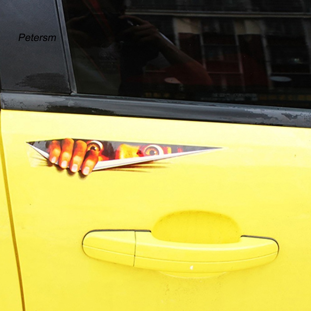 Miếng Dán Hình Đôi Mắt 3D Bằng Nhựa PP Chống Thấm Nước Trang Trí Cửa Sổ Xe Hơi