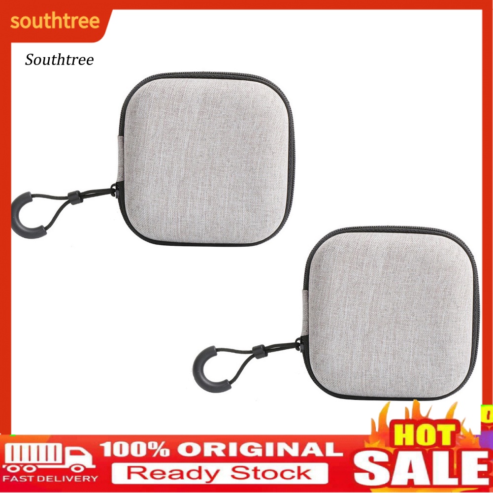 Bộ 2 Túi Đựng Tai Nghe Không Dây Bằng EVA Hình Vuông / Tròn Có Khóa Kéo Ốp
