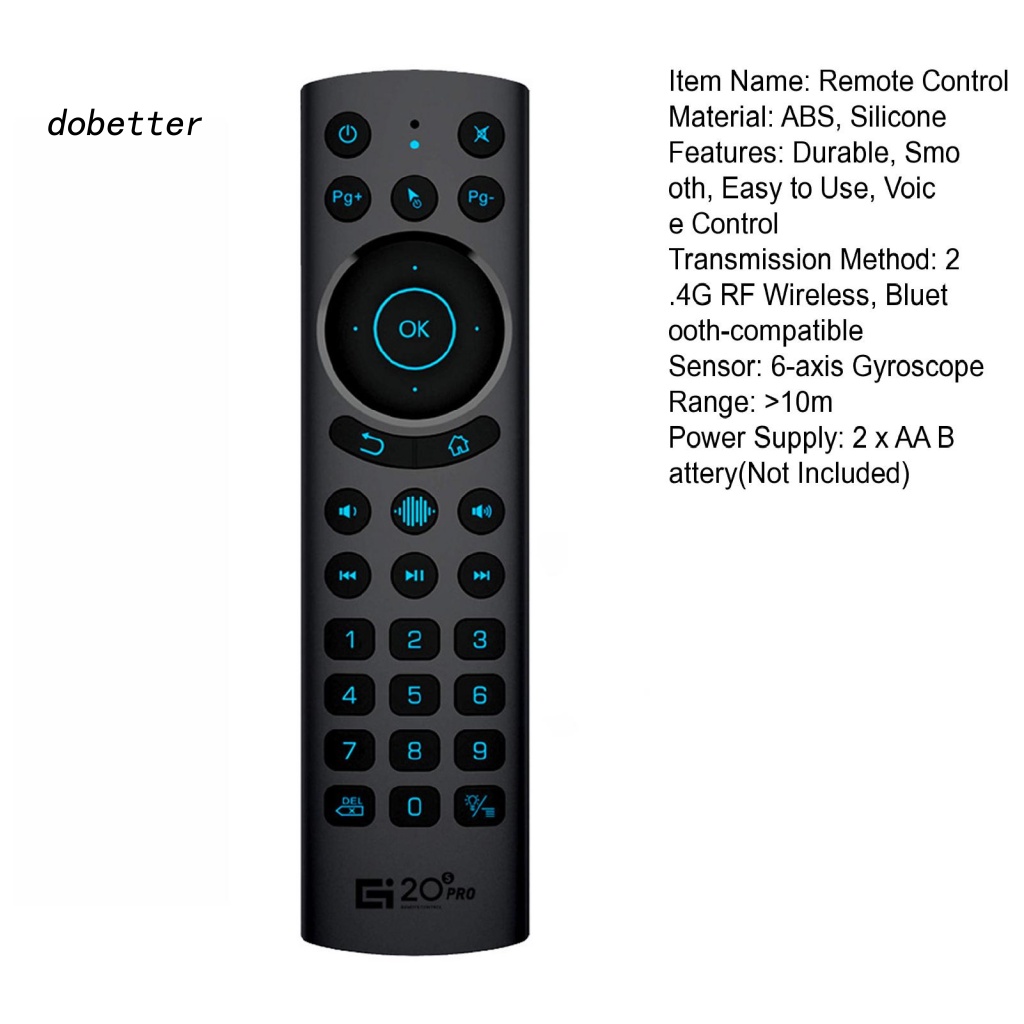 1 Bộ Điều Khiển Từ Xa Bằng Giọng Nói ABS Hai Chế Độ Có Đèn Nền LED