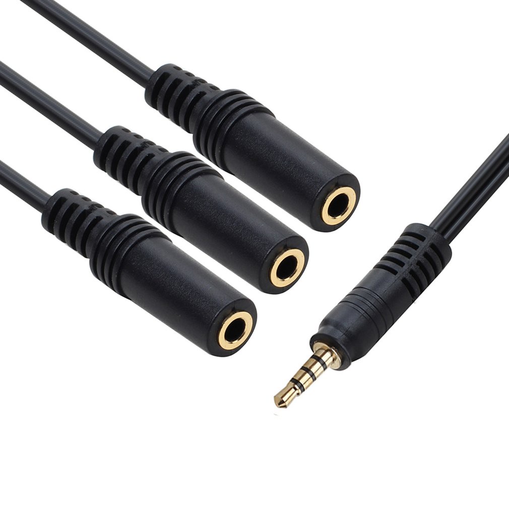 3.5Mm 1 To 3 Splitter Cable 30Cm 1/8 Inch Male Stereo Female Jacks Socket Headphone Audio [Q/13]