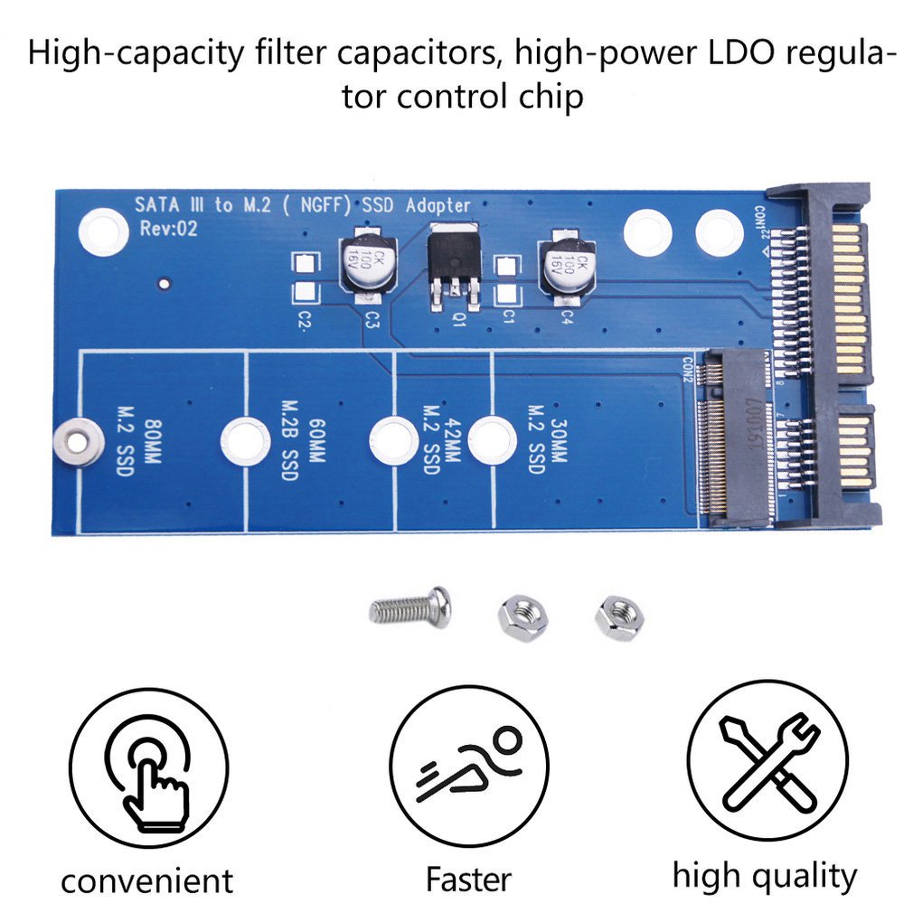 M2 Ngff Ssd Sata3 Ssds Turn Sata Adapter Expansion Card To High-Capacity High-Power [Q/1]