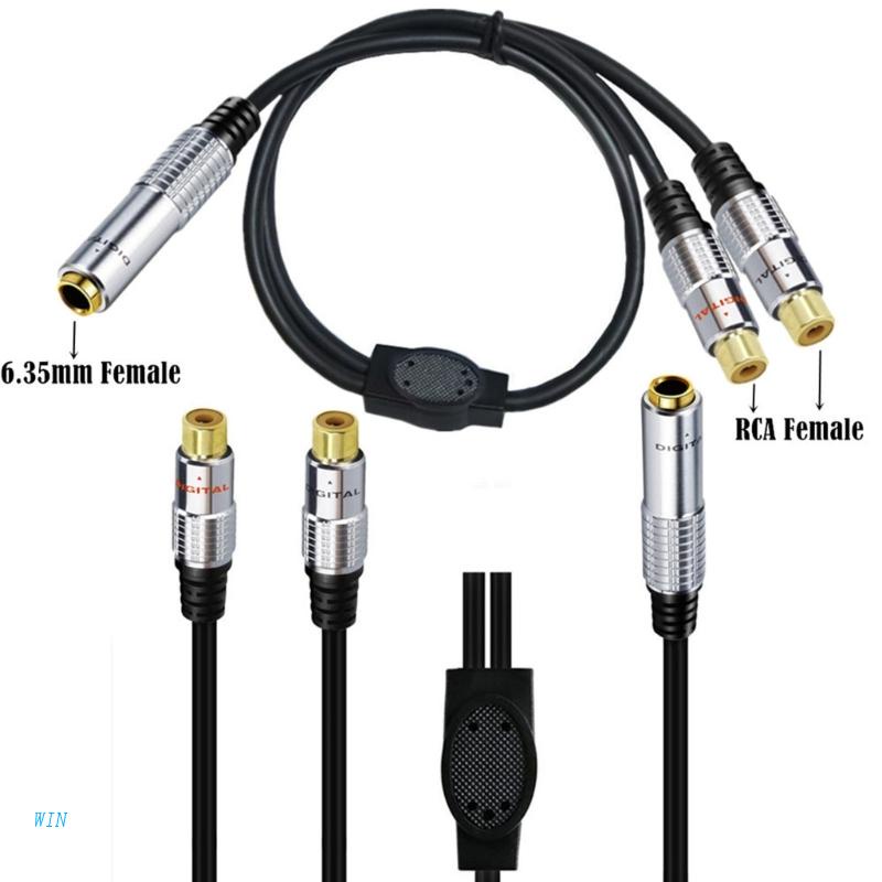 Dây Cáp Kết Nối Tín Hiệu 1 / 4 &quot;Female Sang 2xRCA Female / Male