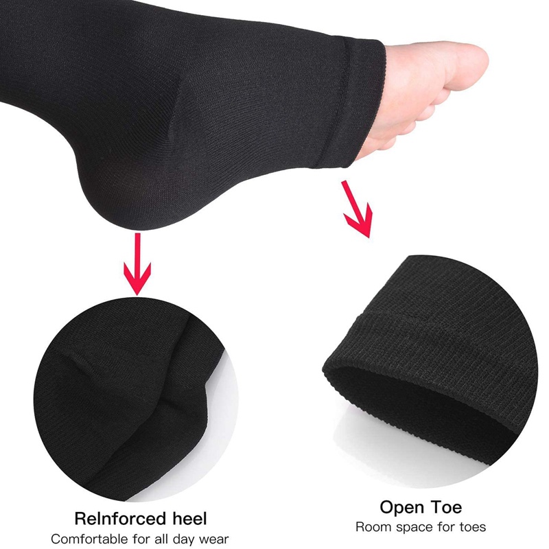 Ygt 1 Đôi Tất Hở Ngón Có Khóa Kéo Chống Giãn Tĩnh Điện Cho Nữ