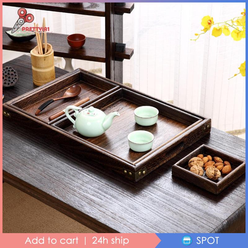 [Prettyia1] Bộ Khay Gỗ Phục Vụ Thức Ăn 7 Ngăn Tiện Lợi Bền Bỉ