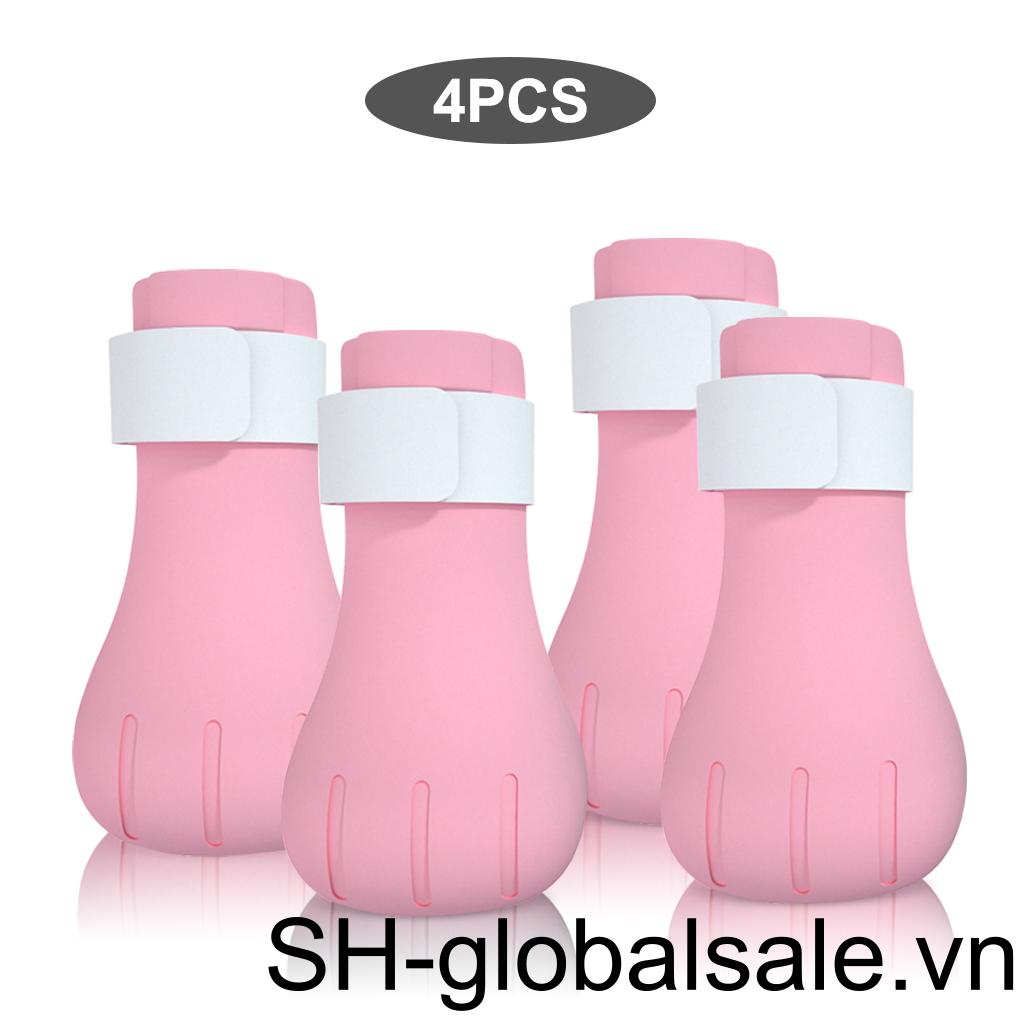 Set 4 Vỏ Bọc Giày Bốt Mềm Chống Trầy Xước Chống Cắn Có Thể Điều Chỉnh Dành Cho Thú Cưng