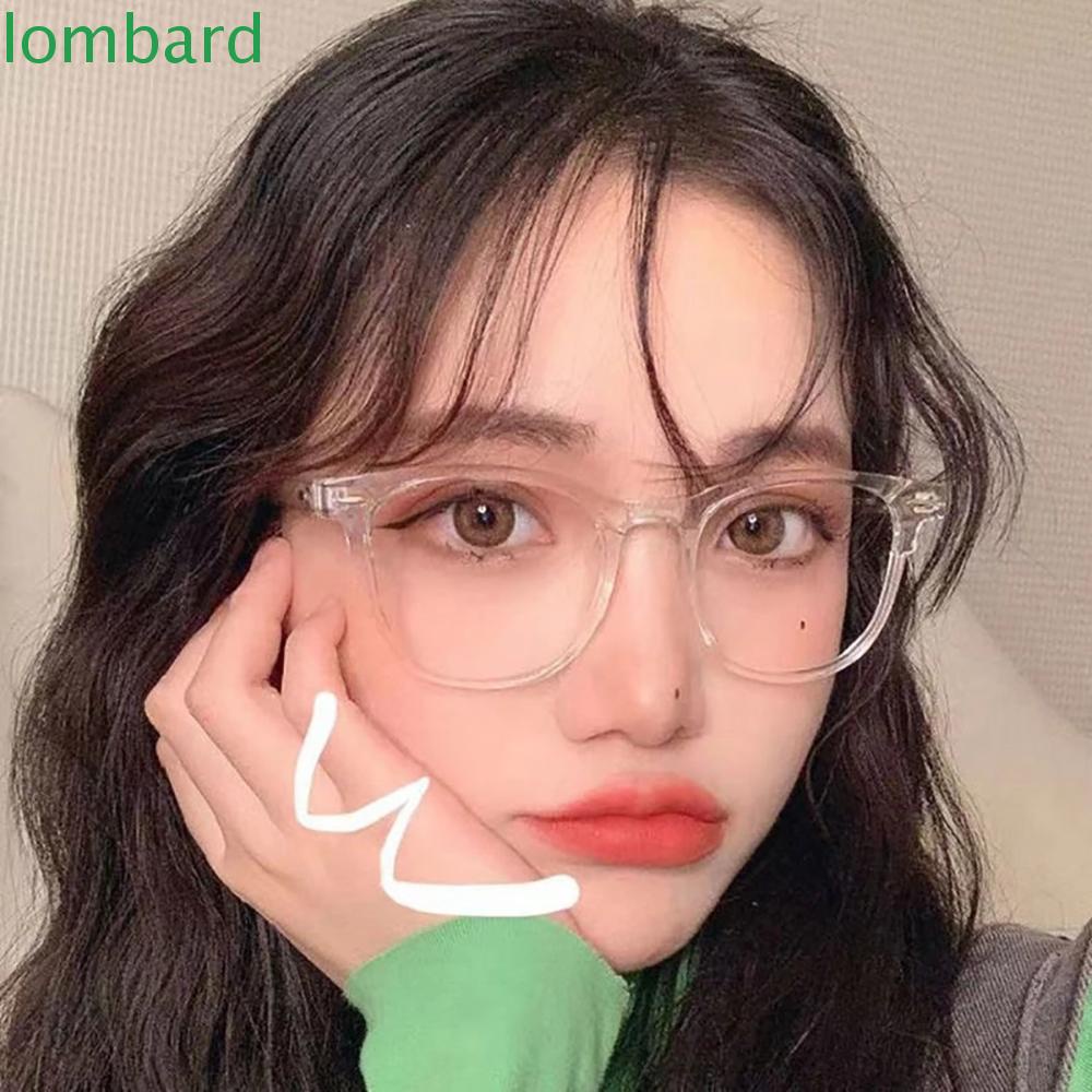 Mắt Kính Gọng Tròn Bằng Nhựa Trong Suốt Chống Ánh Sáng Xanh Phong Cách Hàn Quốc Thời Trang Cho Nữ