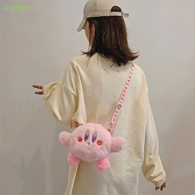 Abongsea Túi Đeo Chéo Hình Ngôi Sao Kirby Nhồi Bông Đáng Yêu Đựng Điện Thoại Di Động / Tiền Xu Cho Nữ