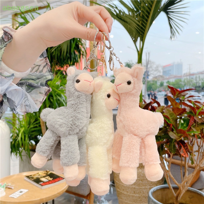 Abongsea Móc Khóa Hình Lạc Đà Alpaca Nhồi Bông Mềm Mại Đáng Yêu Sáng Tạo Dành Cho Nữ