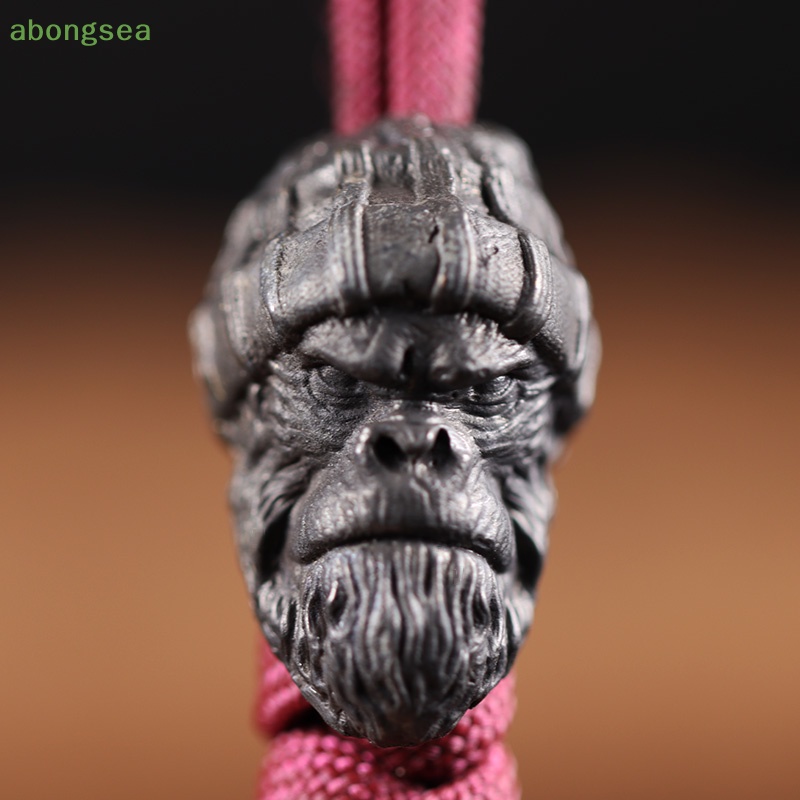 Abongsea Mũ Len Đính Hạt Hình Đầu Khỉ Độc Đáo DIY