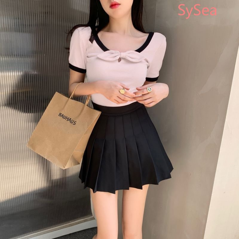 Áo Thun Nữ Ngắn Tay Cổ Tròn Thời Trang Hàn