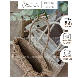 [XỊN XÒ] TÚI CÓI CHỮ NHẬT XT ĐAN TRƠN