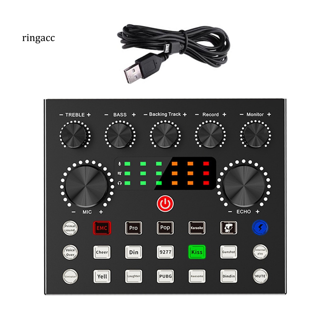 Thẻ Âm Thanh Không Dây Bluetooth 5.0 RGA V8S Độ Nhạy Cao Có Thể Sạc Lại