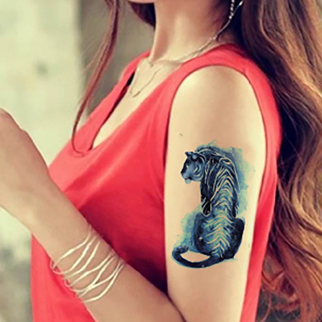 1 Tờ Hình Xăm Dán Tạm Thời Hình Hoa Mận / Cá Voi / Bóng Đèn Chống Thấm Nước