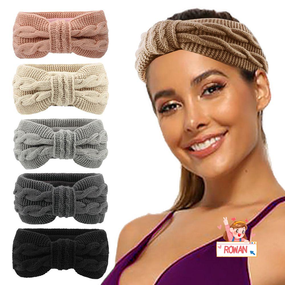 Băng Đô Dệt Kim Bản Rộng Mềm Mại Thời Trang Thu Đông Cho Nữ