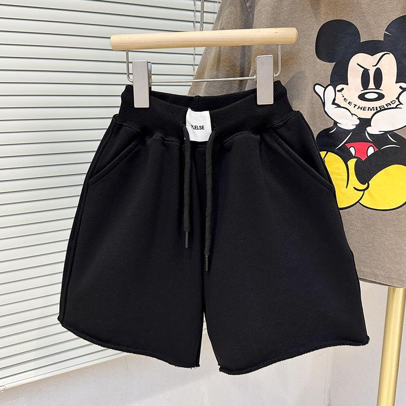 [Hàng Mới Về] Quần Ngắn Thể Thao Dáng Rộng Bằng Cotton Trơn Lưng Thun Mặc Ngoài Mùa Hè Thoải Mái Đơn Giản Cho Bé Trai Bé Gái