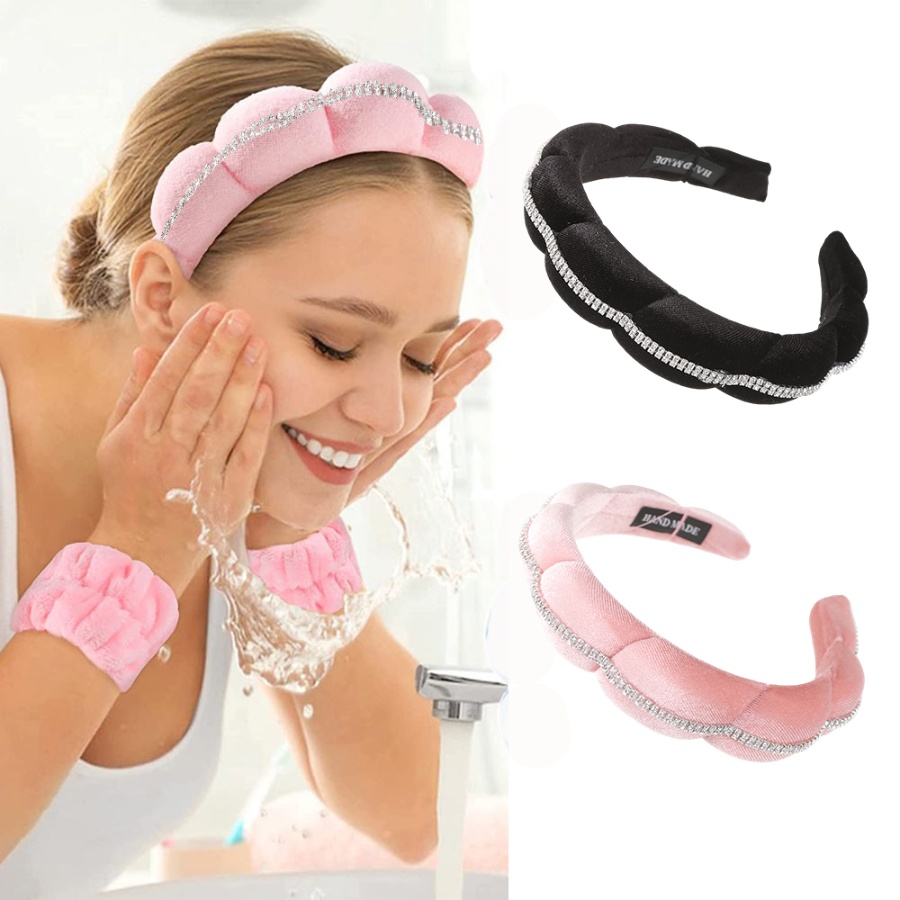 Băng Đô Nhung Đính Đá Thời Trang Hàn Quốc Cho Nữ