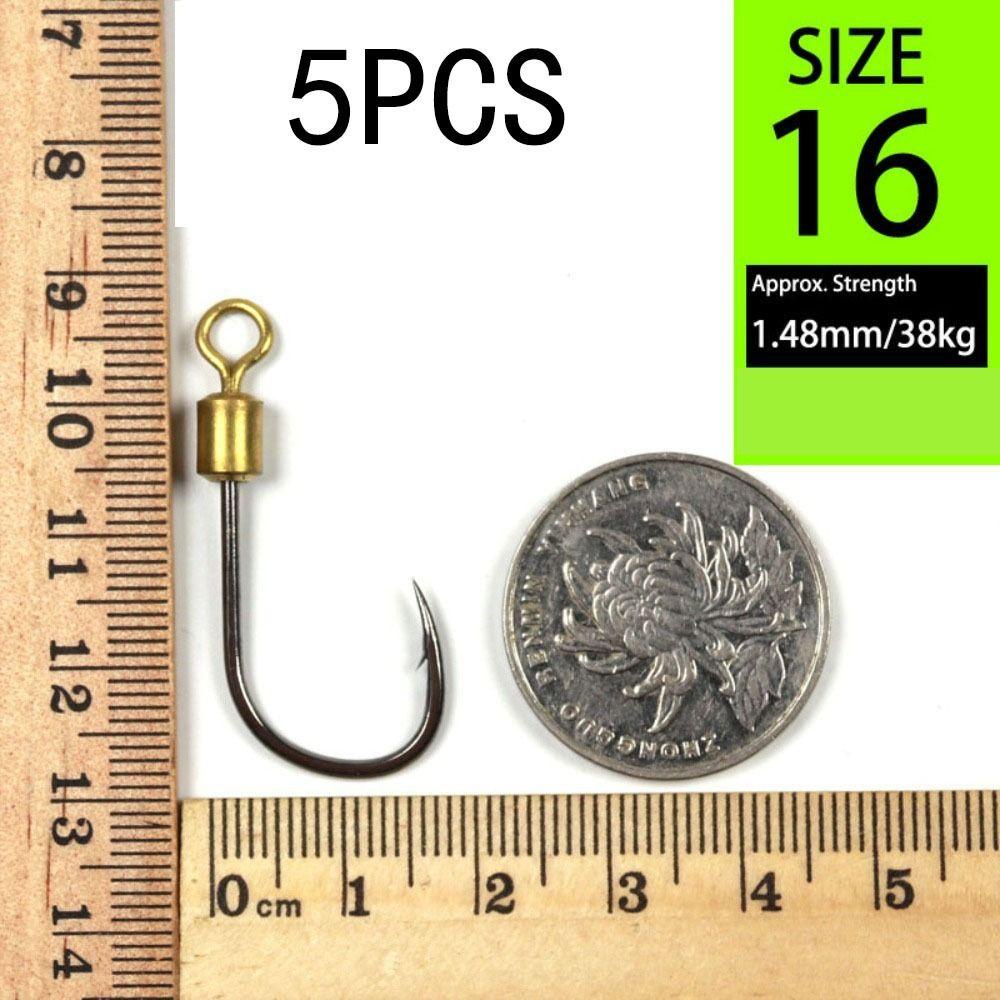 Set 5 Lưỡi Câu Cá Xoay 360 Độ Chuyên Dụng° Móc Câu Cá Xoay Được Hình Sâu