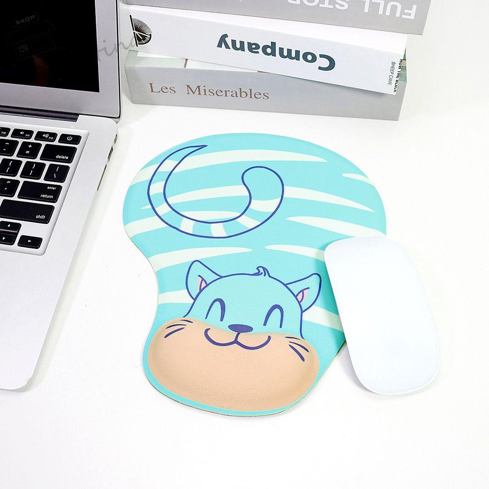 Miếng Lót Chuột Silicone Mềm Chống Trượt Có Đệm Cổ Tay Hình Bò Sữa AUGUSTINA