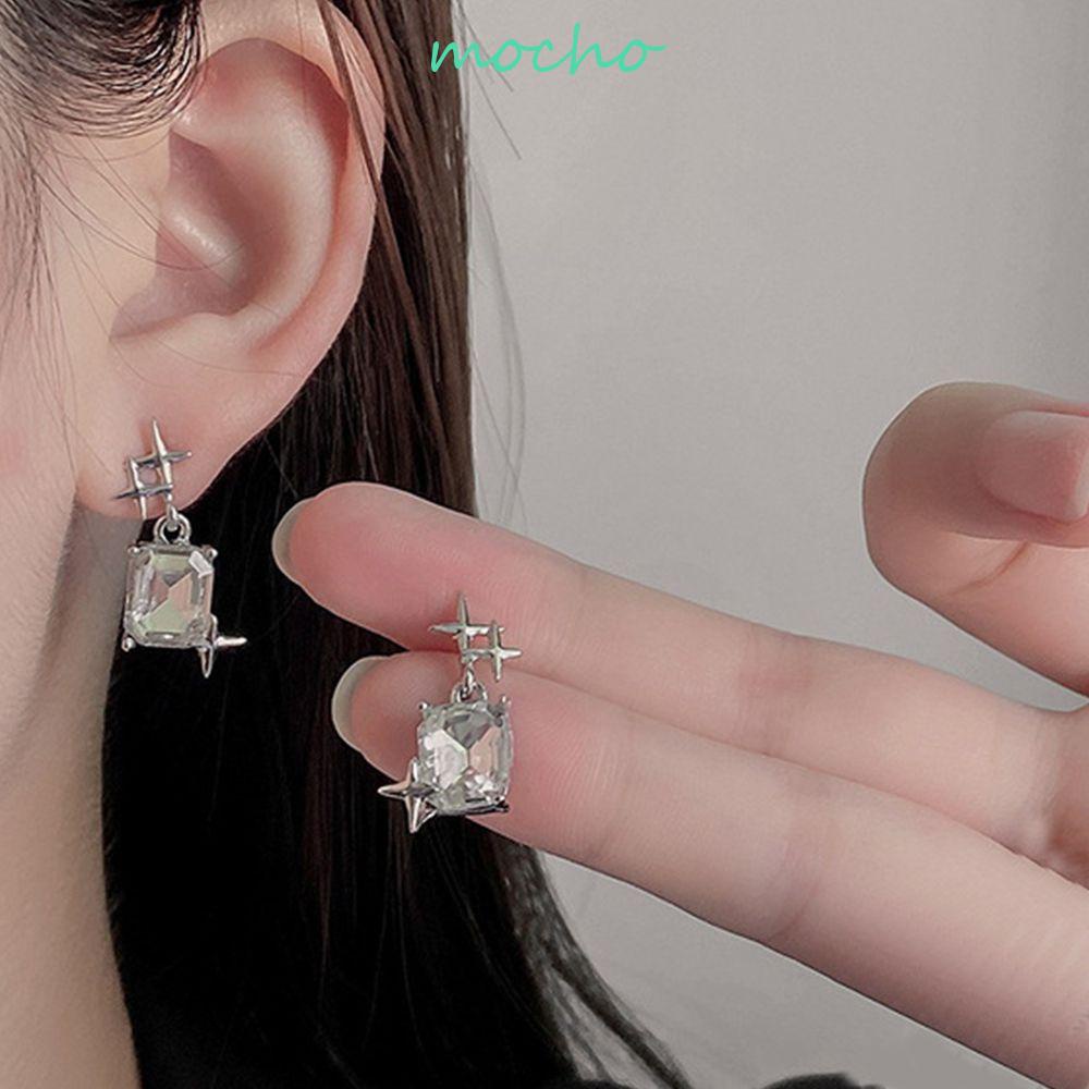 Bông Tai Hình Vuông Trong Suốt Độc Đáo Thời Trang Cho Nữ