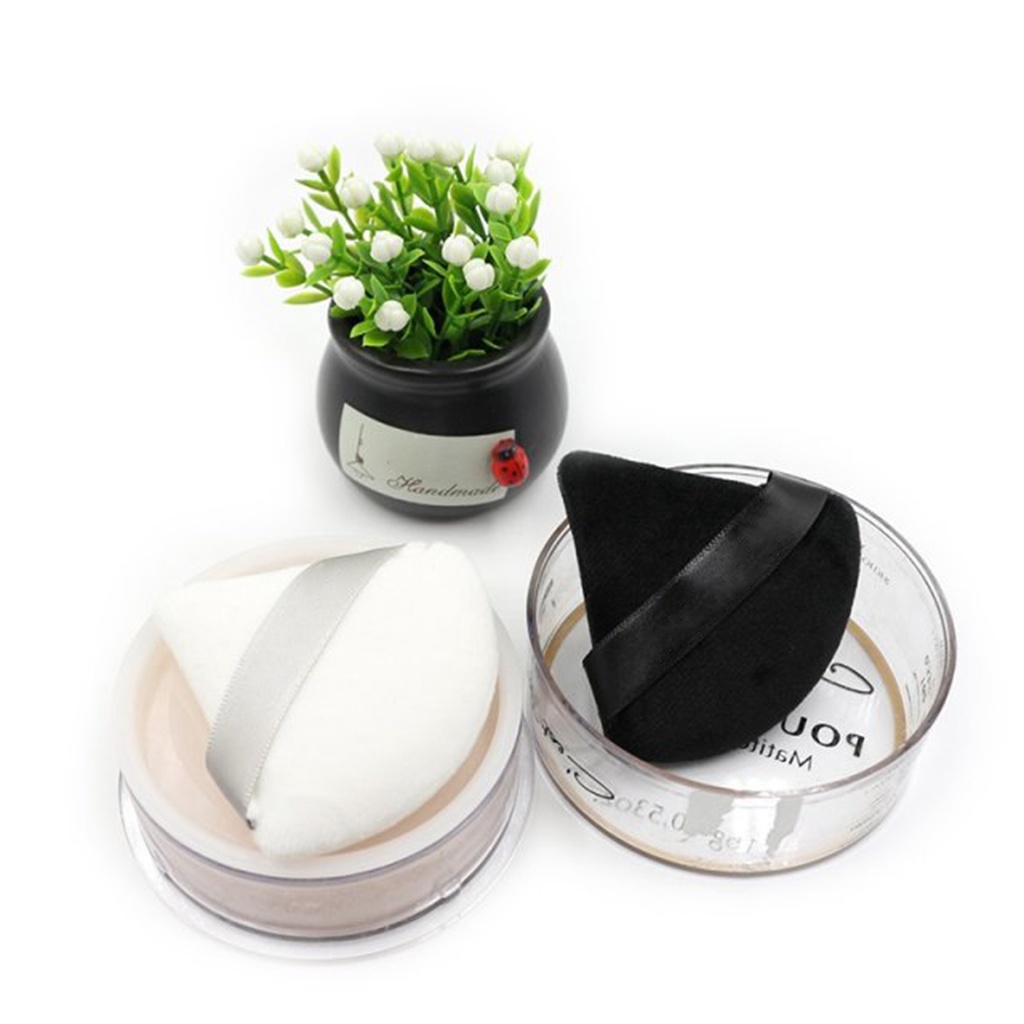 Bông Mút Trang Điểm Hình Tam Giác Bằng Cotton Mềm Nhẹ Nhàng Có Thể Giặt Sạch