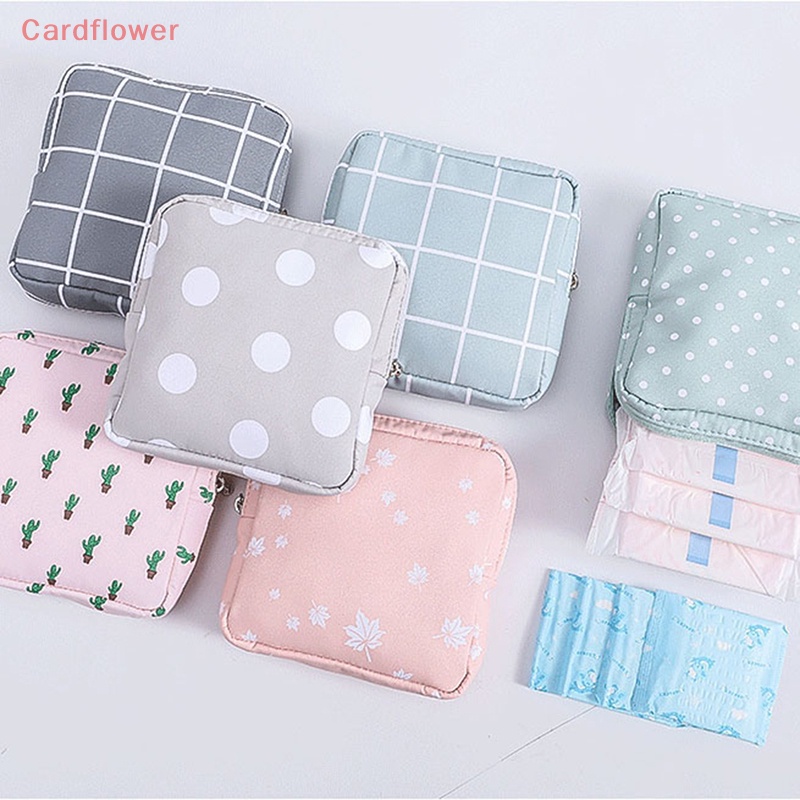 &lt; Cardflower &gt; Túi Đựng Băng Vệ Sinh Họa Tiết Dễ Thương Đơn Giản Mới