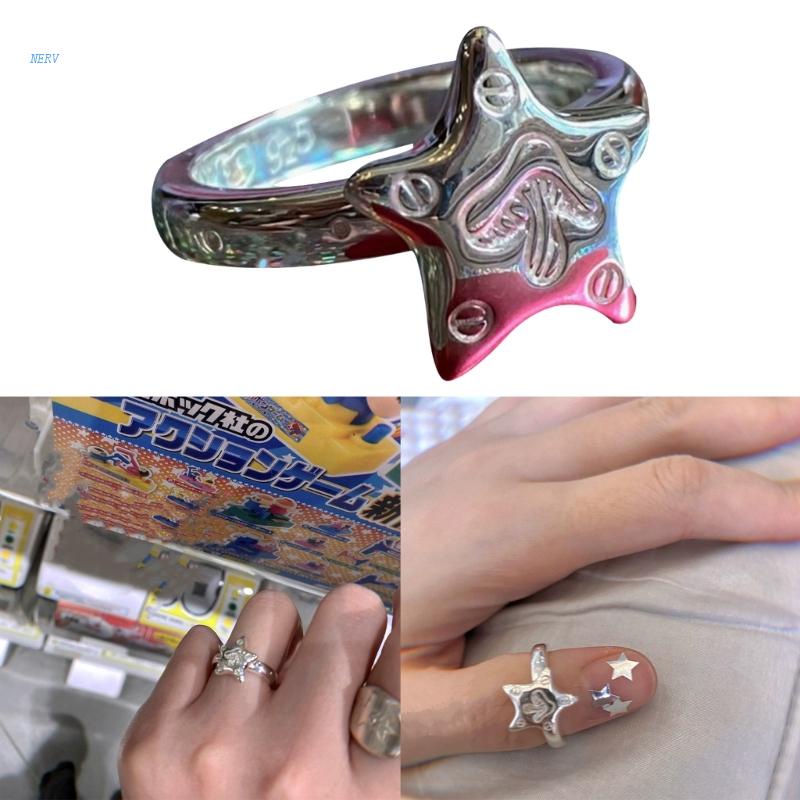 Nhẫn Hình Ngôi Sao Dễ Thương Sáng Tạo Cho Nữ