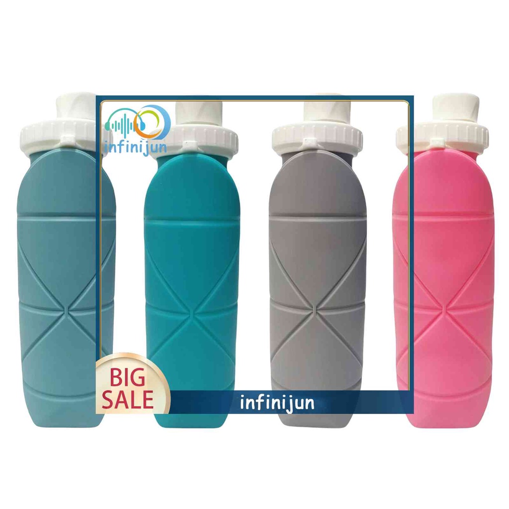 Bình Nước Thể Thao Bằng Silicone Có Thể Gấp Gọn Tiện Dụng