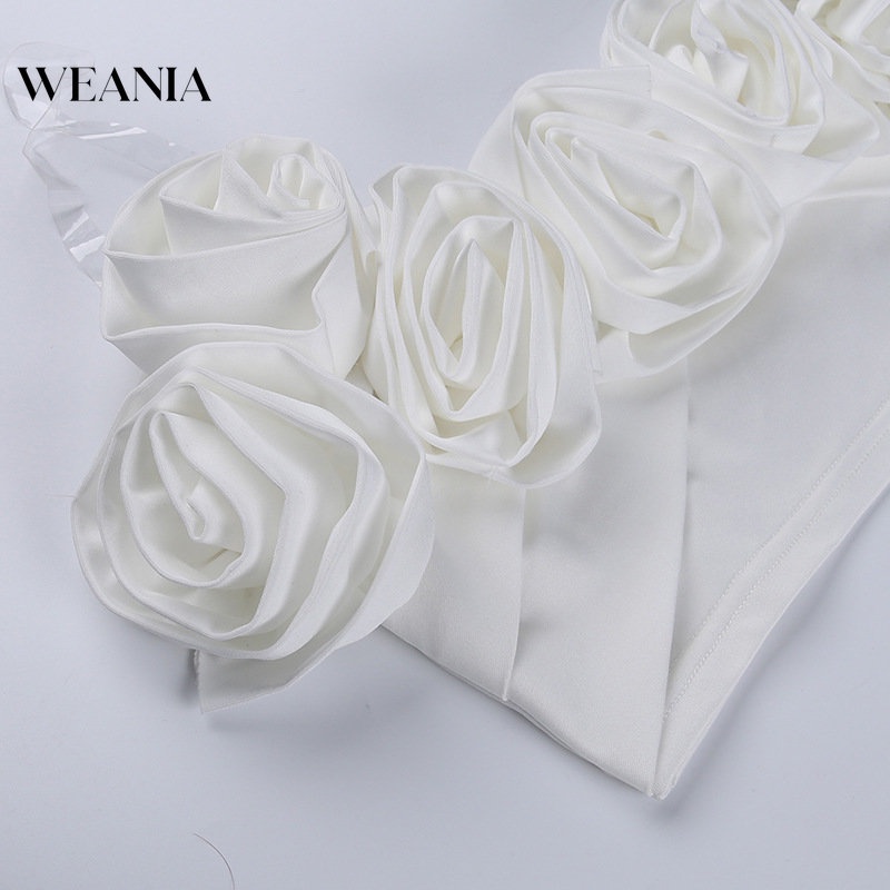 Áo Croptop Trễ Vai Cổ Khoét Sâu In Hoa Thời Trang Mùa Hè Cho Nữ