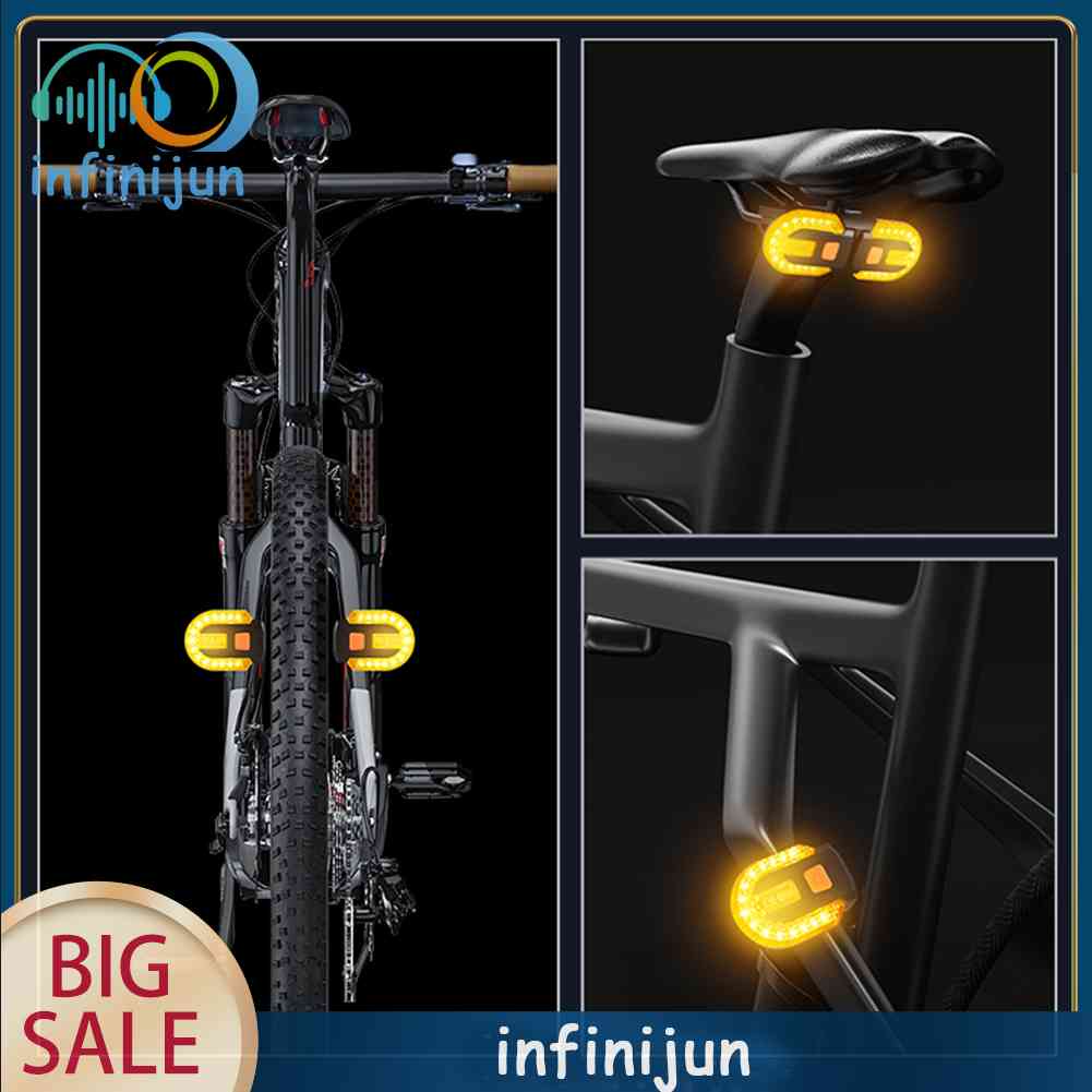 Đèn LED Xi Nhan 3 Trong 1 30lm Gắn Đuôi Xe Đạp Kèm Điều Khiển Từ Xa