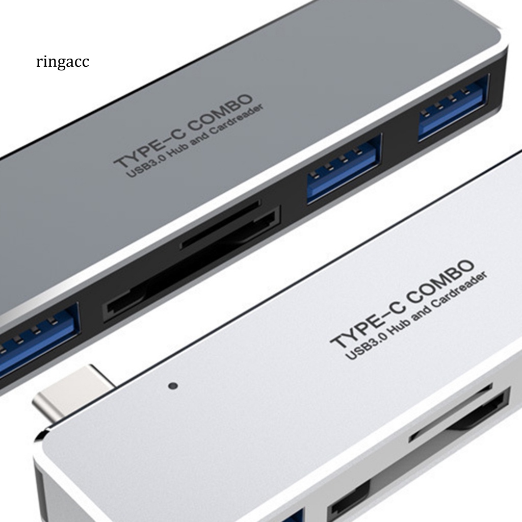 Đầu Đọc Thẻ Nhớ Đa Năng 5 Trong 1 Type C Sang USB 3.0 Cho Laptop Máy Tính