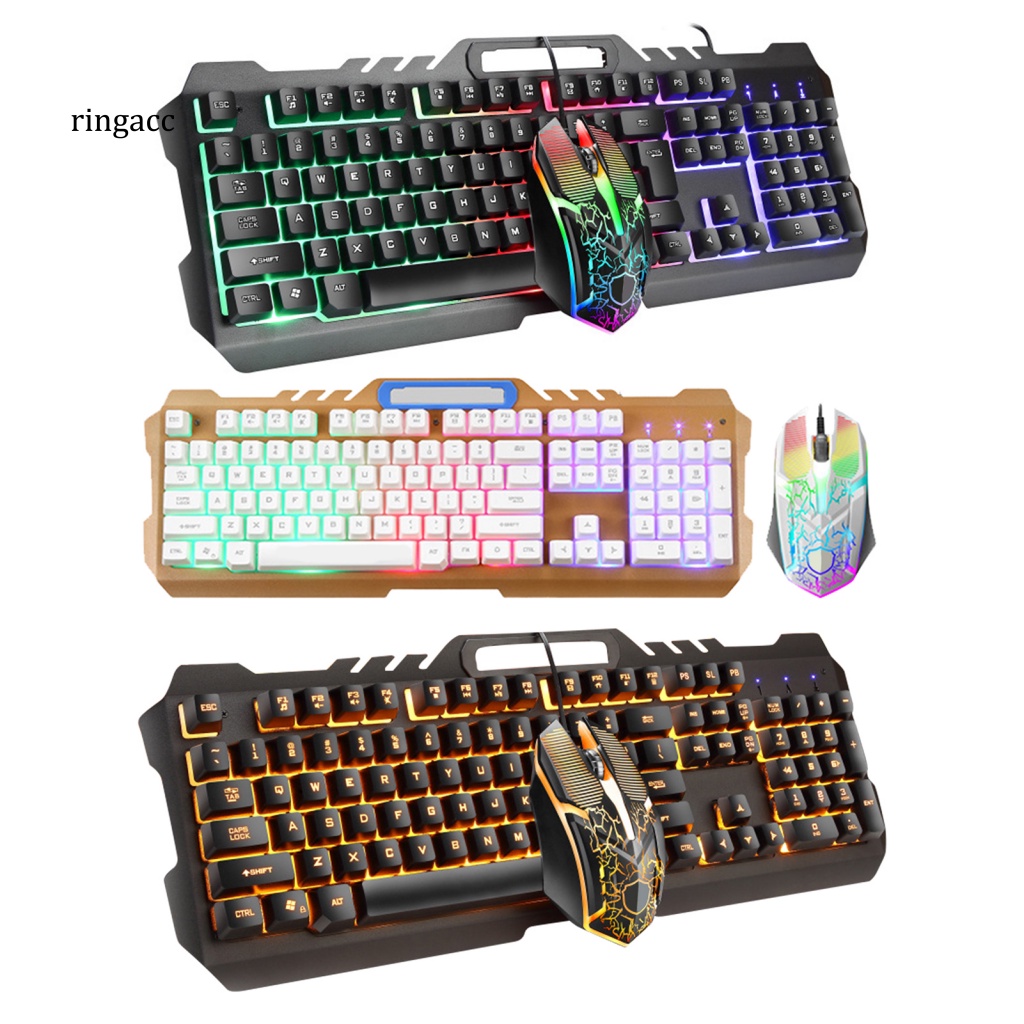 Bộ Bàn Phím Cơ Và Chuột RGA T21 Có Đèn LED RGB Dùng Để Chơi Game