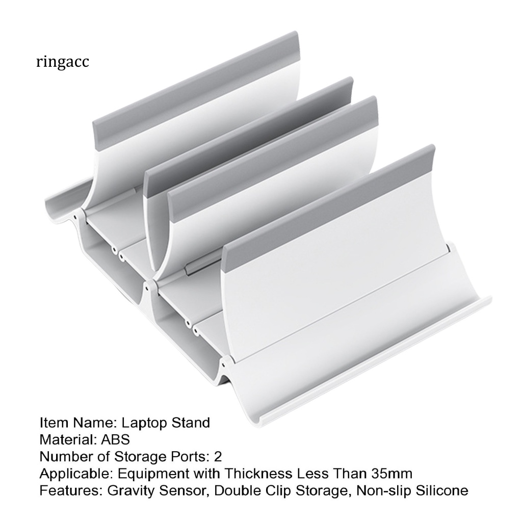 Giá Đỡ Laptop Bằng Silicon Hai Kẹp Chống Trượt Tiết Kiệm Không Gian Đa Năng