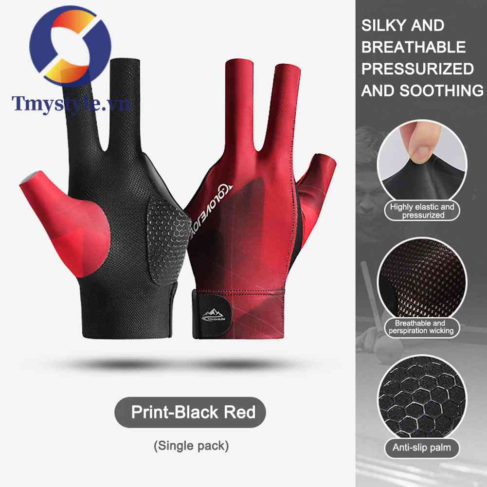 Găng Tay Hở Ngón Bằng Polyester Trọng Lượng Nhẹ Chống Trượt Hỗ Trợ Luyện Tập Bida