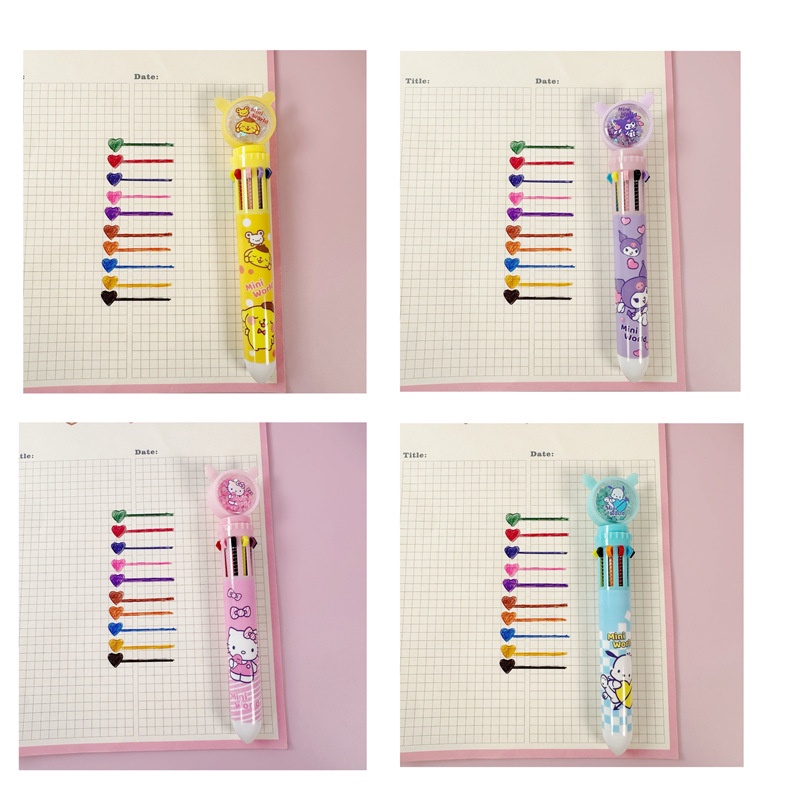 SANRIO Bút Chì Vẽ Kuromi Đa Năng Nhiều Màu Sắc Dành Cho Học Sinh