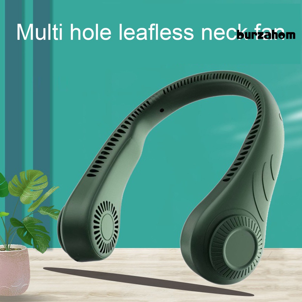 Quạt Đeo Cổ Mini Bằng ABS Không Cánh Sạc USB Yên Tĩnh Dùng Ngoài Trời