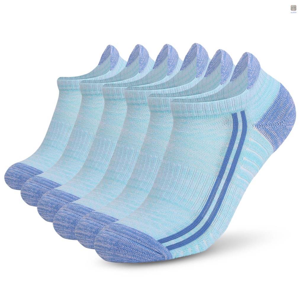 Set 6 Đôi Tất Thể Thao Cổ Thấp Thoáng Khí Chống Trượt Chống Mài Mòn