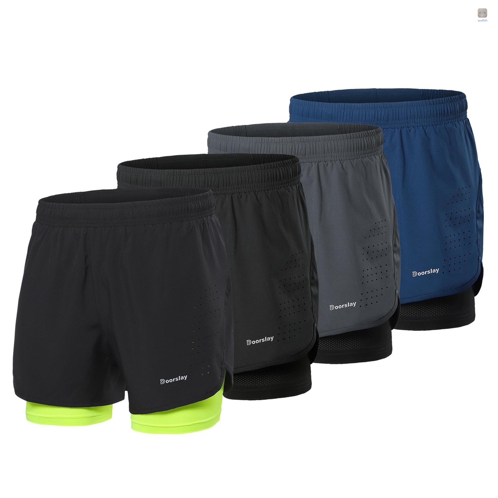 Quần ngắn đi xe đạp 2 Trong 1 Thoáng Khí Mau Khô Cho Nam