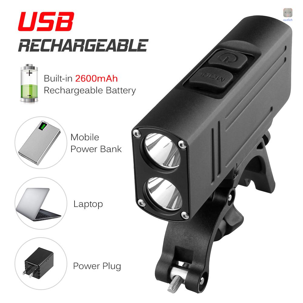 Đèn Pha LED IP68 Chống Thấm Nước Kèm Sạc USB Chuyên Dụng Cho Xe Đạp