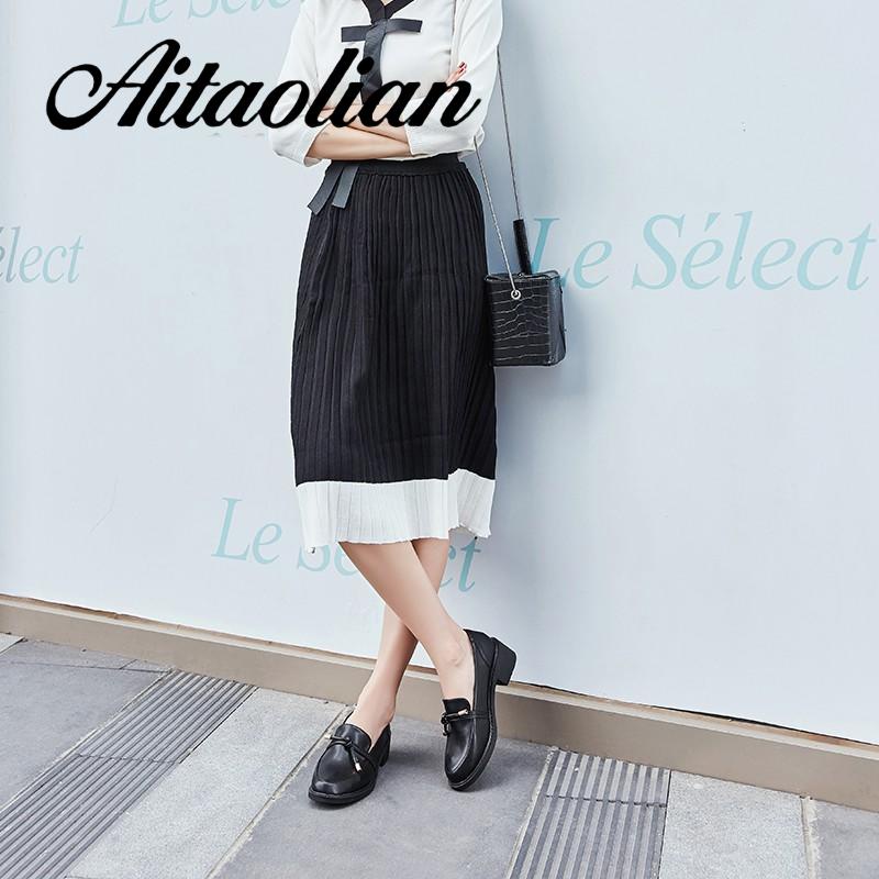 Giày Da Bóng Đế Dày / Cao Vừa Màu Trơn Thời Trang Cho Nữ Màu Sắc